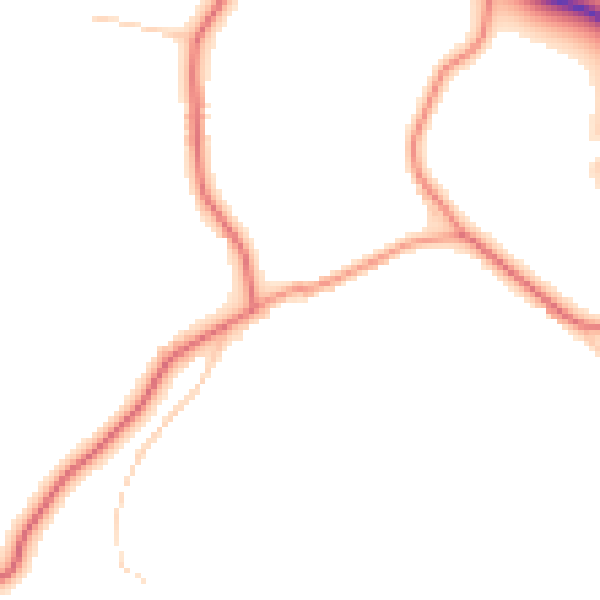 Daytime road noise heatmap for SK9 5NT