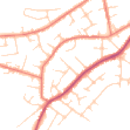 Daytime road noise heatmap for SK9 6JJ
