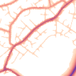 Daytime road noise heatmap for SK9 6JQ