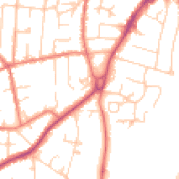 Daytime road noise heatmap for SK9 6JR