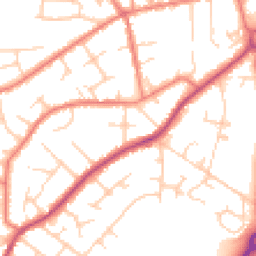 Daytime road noise heatmap for SK9 6LH