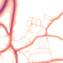 Daytime road noise heatmap for SK9 7PE