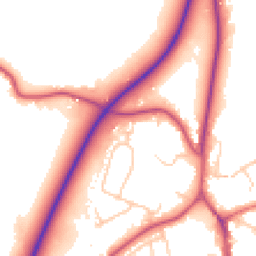 Daytime road noise heatmap for SK9 7RQ