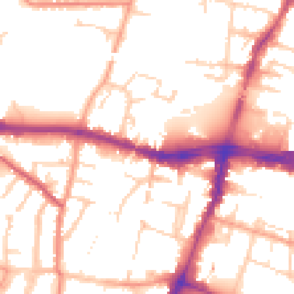 Daytime road noise heatmap for SL1 1AG