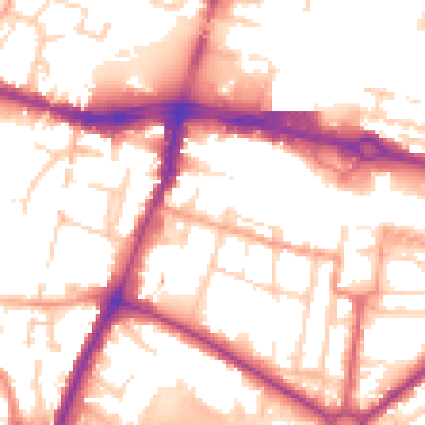 Daytime road noise heatmap for SL1 1AY