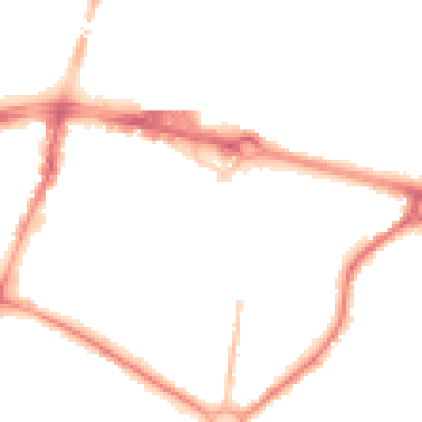 Night-time road noise heatmap for SL1 1BY