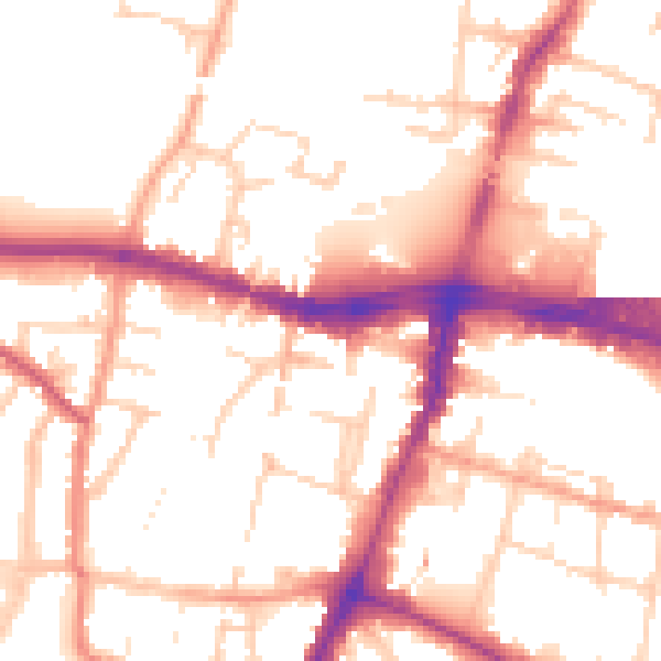 Daytime road noise heatmap for SL1 1EP
