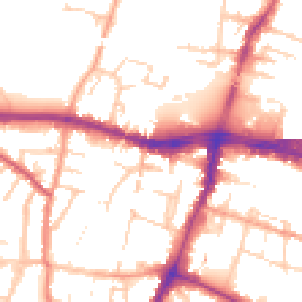 Daytime road noise heatmap for SL1 1EQ