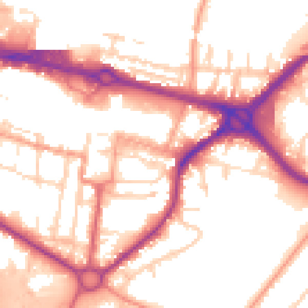 Daytime road noise heatmap for SL1 1GF