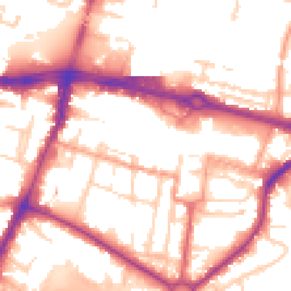 Daytime road noise heatmap for SL1 1HE