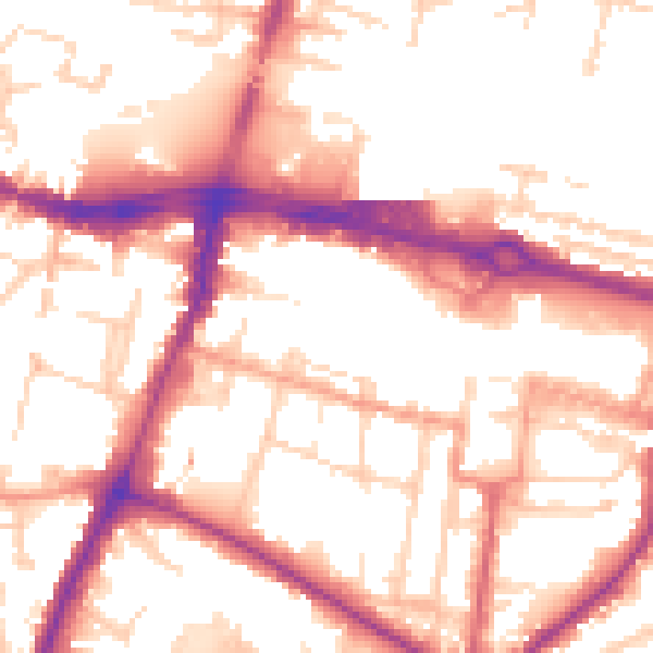 Daytime road noise heatmap for SL1 1JP