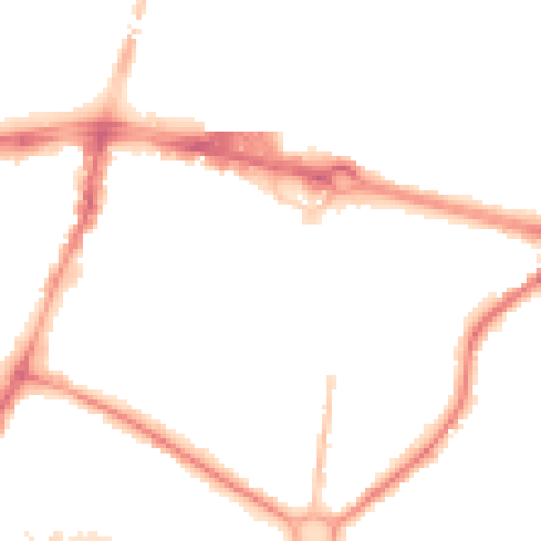 Night-time road noise heatmap for SL1 1JS