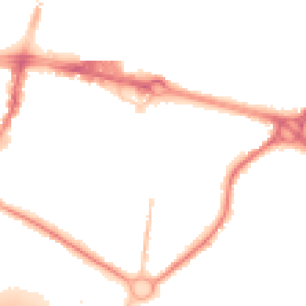 Night-time road noise heatmap for SL1 1JU