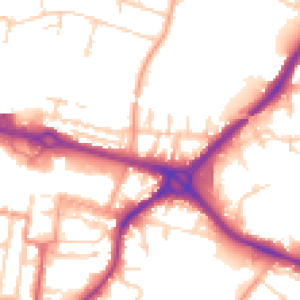 Daytime road noise heatmap for SL1 1RS