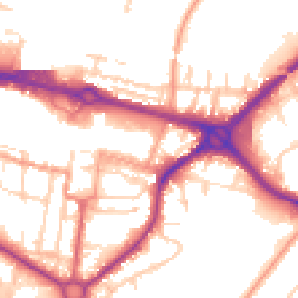 Daytime road noise heatmap for SL1 1UG
