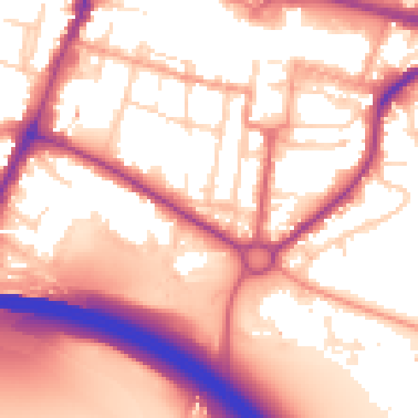 Daytime road noise heatmap for SL1 2AY