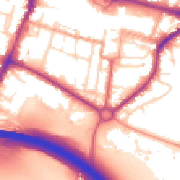 Daytime road noise heatmap for SL1 2BB