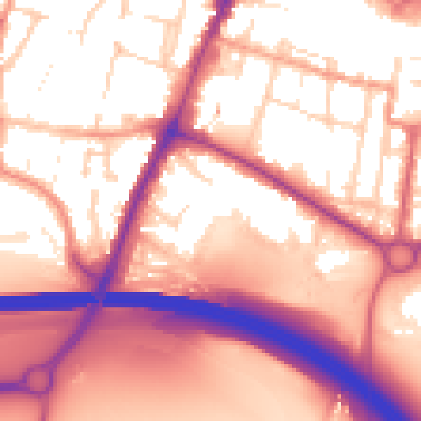Daytime road noise heatmap for SL1 2DA