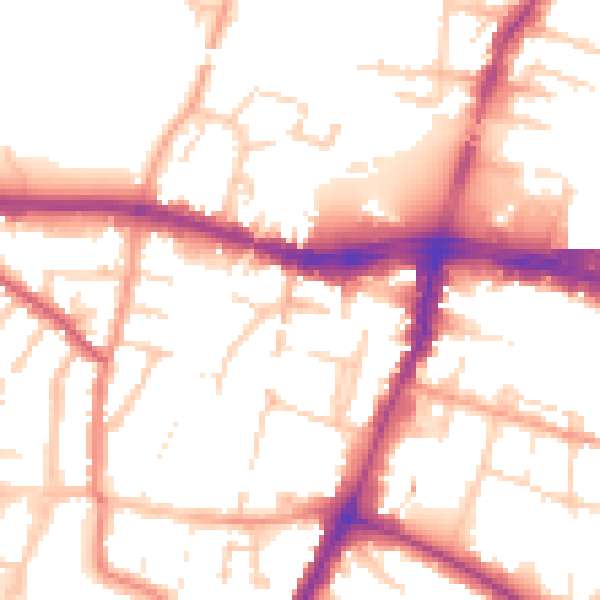 Daytime road noise heatmap for SL1 2JS