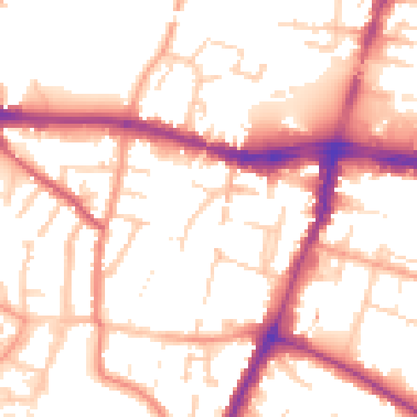Daytime road noise heatmap for SL1 2JY