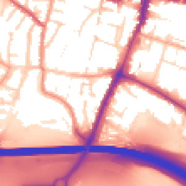 Daytime road noise heatmap for SL1 2LT