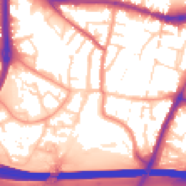 Daytime road noise heatmap for SL1 2NF