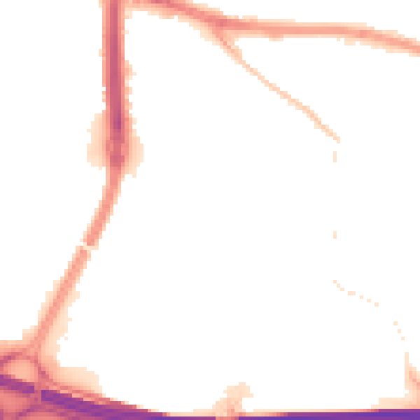 Night-time road noise heatmap for SL1 2NL