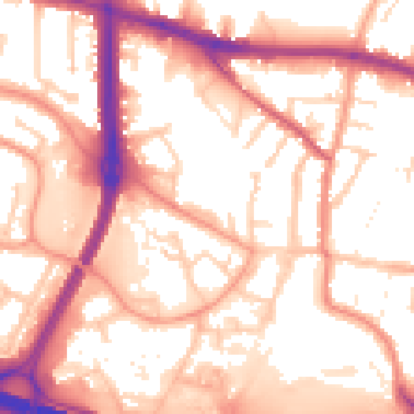 Daytime road noise heatmap for SL1 2PE