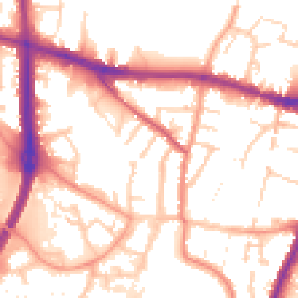 Daytime road noise heatmap for SL1 2QP