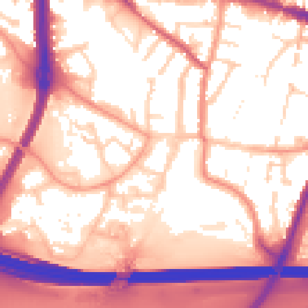 Daytime road noise heatmap for SL1 2RU