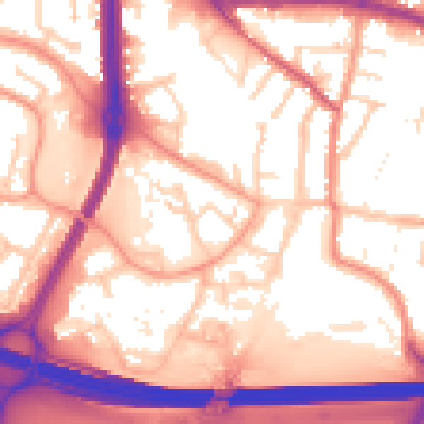 Daytime road noise heatmap for SL1 2SH