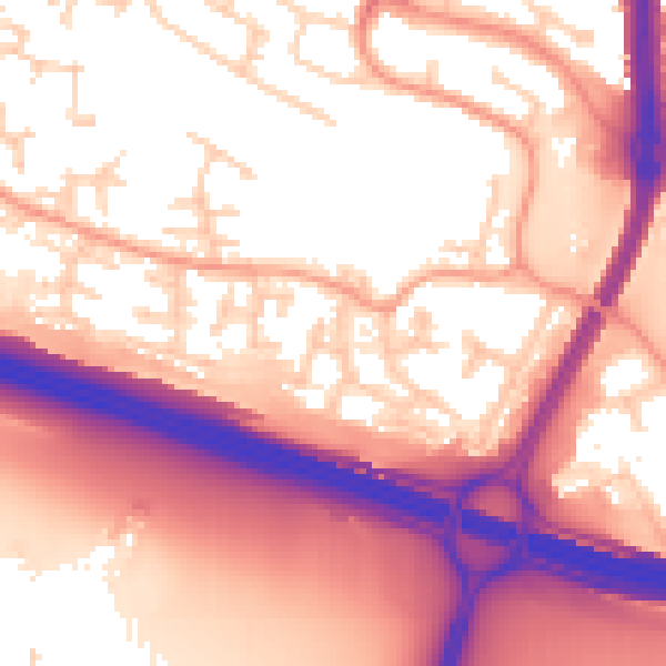 Daytime road noise heatmap for SL1 2TJ
