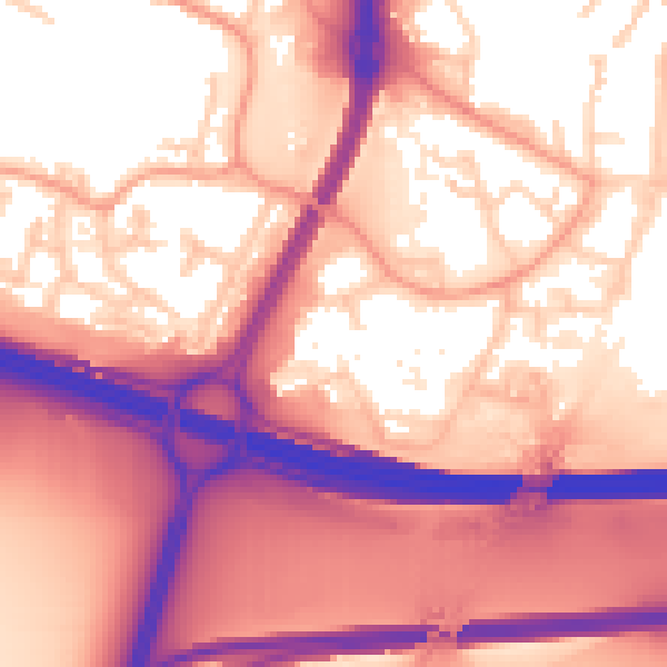 Daytime road noise heatmap for SL1 2TP