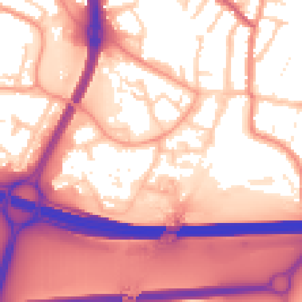 Daytime road noise heatmap for SL1 2TX