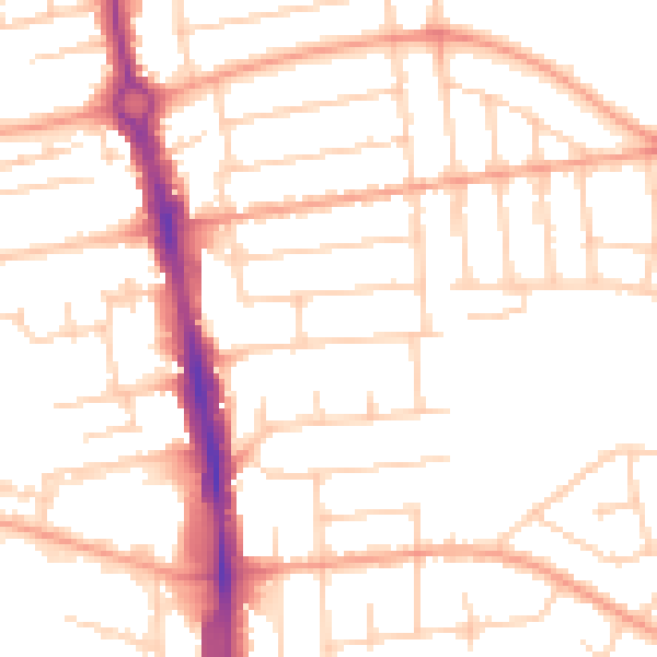Daytime road noise heatmap for SL1 3AG