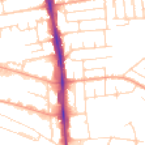 Daytime road noise heatmap for SL1 3EQ