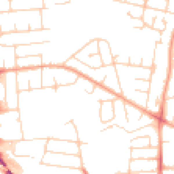 Daytime road noise heatmap for SL1 3EY