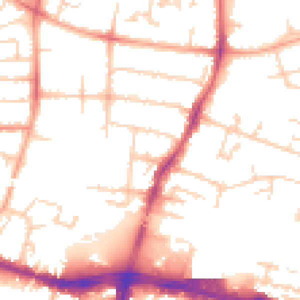 Daytime road noise heatmap for SL1 3GL
