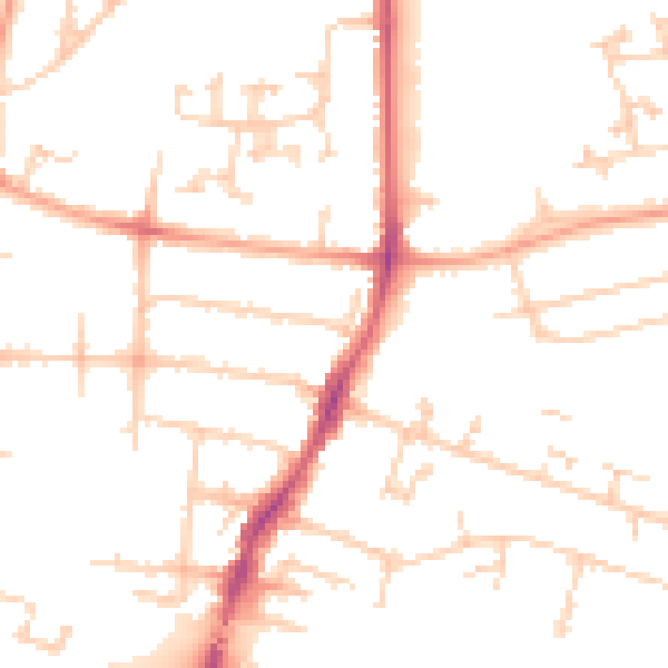 Daytime road noise heatmap for SL1 3GW