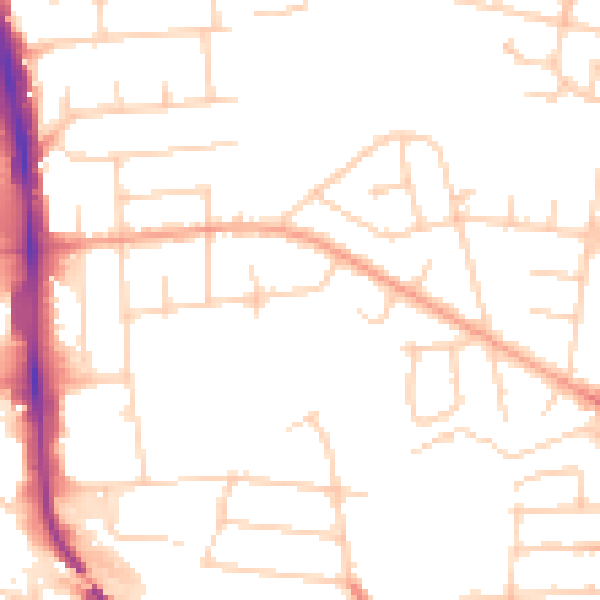 Daytime road noise heatmap for SL1 3HE