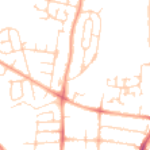 Daytime road noise heatmap for SL1 3NA