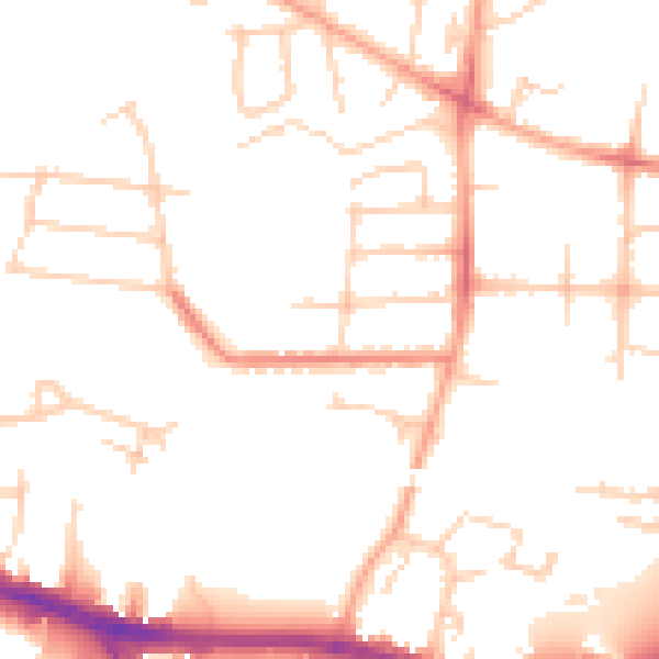 Daytime road noise heatmap for SL1 3PE