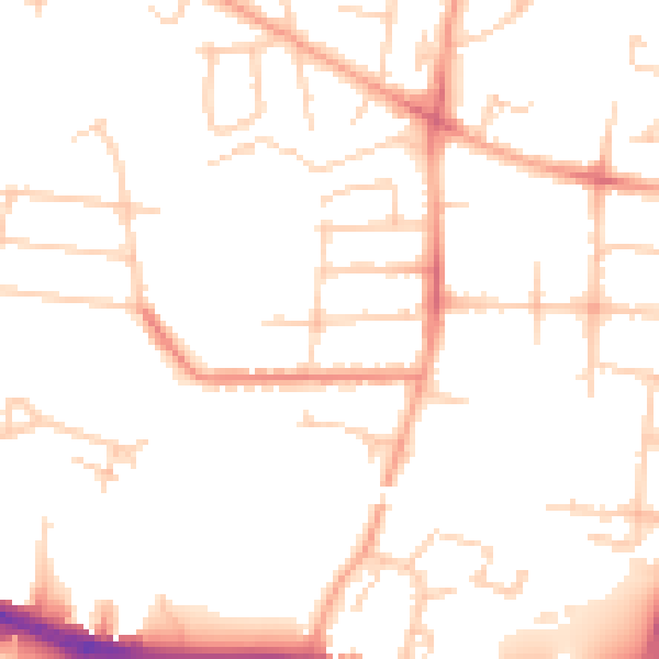 Daytime road noise heatmap for SL1 3PL