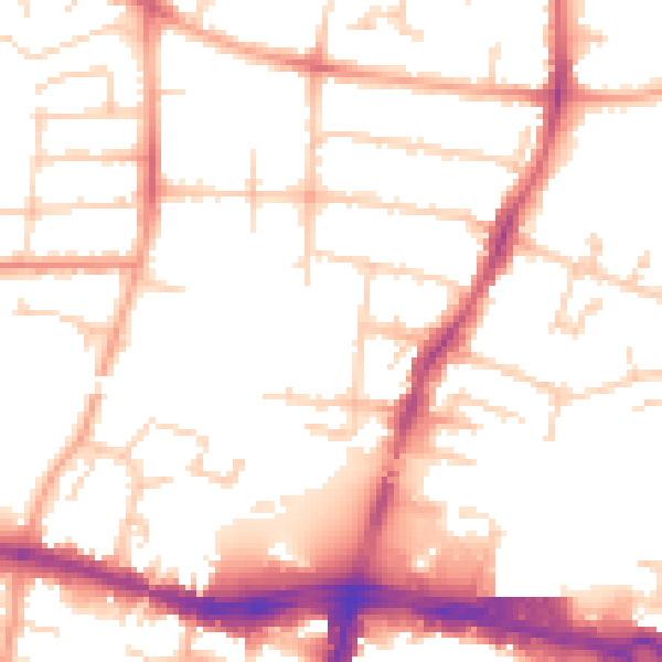 Daytime road noise heatmap for SL1 3QH