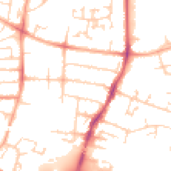 Daytime road noise heatmap for SL1 3RG