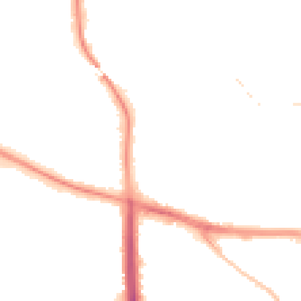 Night-time road noise heatmap for SL1 3TW