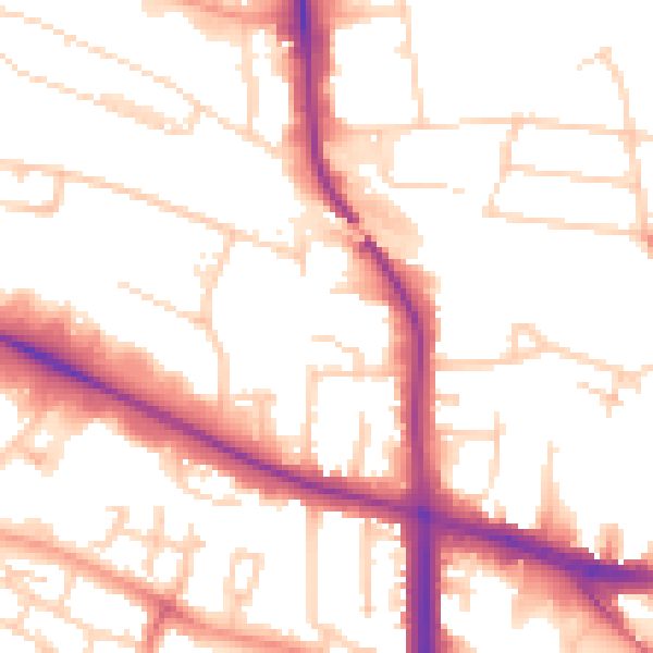 Daytime road noise heatmap for SL1 3XQ