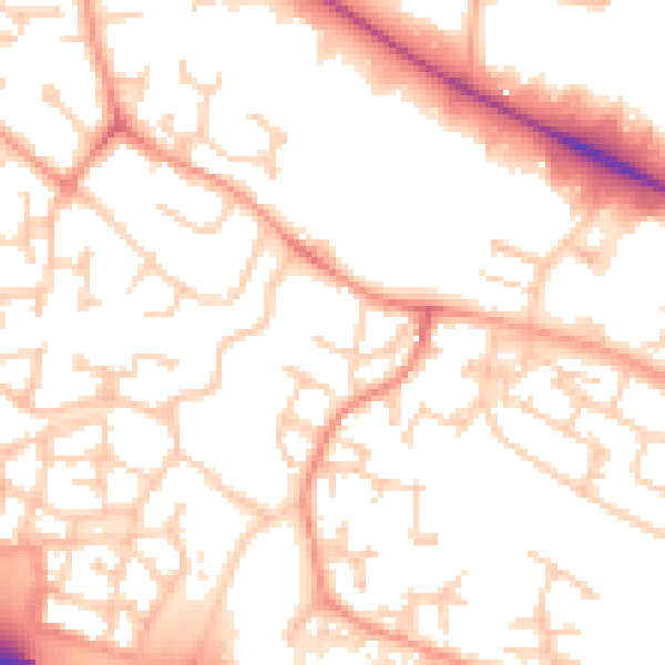 Daytime road noise heatmap for SL1 5AS