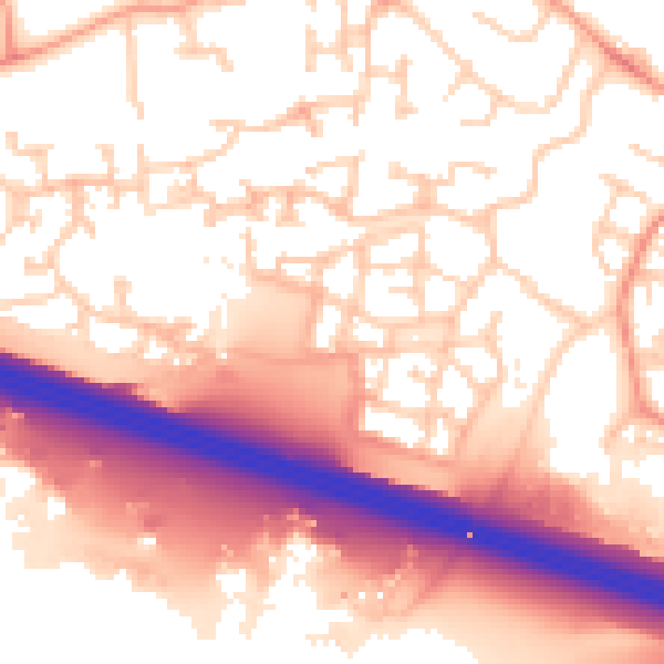 Daytime road noise heatmap for SL1 5FP