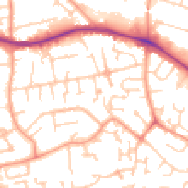 Daytime road noise heatmap for SL1 5JF